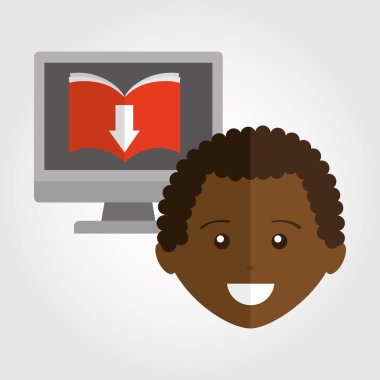 bir elektronik kitap tasarımı kullanan kişi