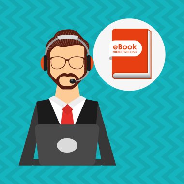 bir elektronik kitap tasarımı kullanan kişi