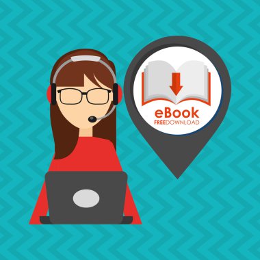 bir elektronik kitap tasarımı kullanan kişi