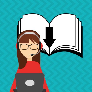 bir elektronik kitap tasarımı kullanan kişi