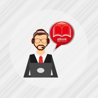 bir elektronik kitap tasarımı kullanan kişi