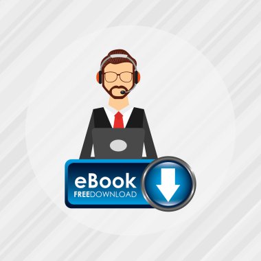 bir elektronik kitap tasarımı kullanan kişi