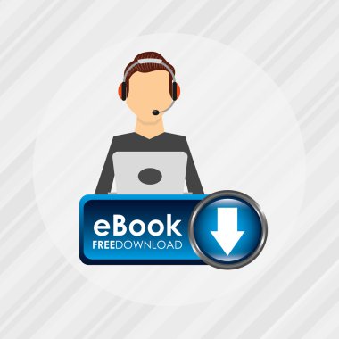 bir elektronik kitap tasarımı kullanan kişi