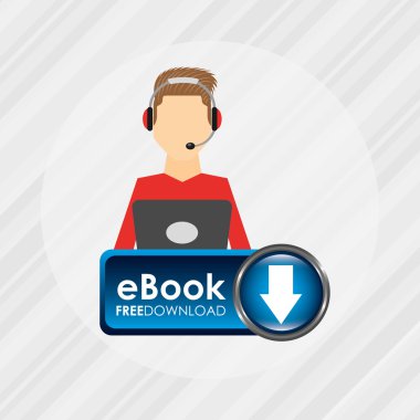 bir elektronik kitap tasarımı kullanan kişi