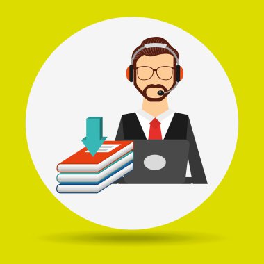 bir elektronik kitap tasarımı kullanan kişi