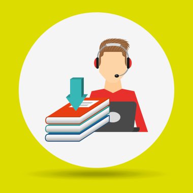 bir elektronik kitap tasarımı kullanan kişi