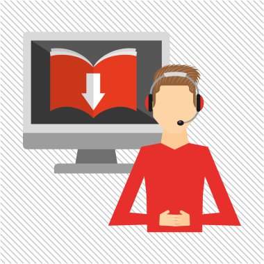 bir elektronik kitap tasarımı kullanan kişi