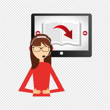 bir elektronik kitap tasarımı kullanan kişi