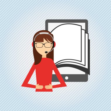 bir elektronik kitap tasarımı kullanan kişi