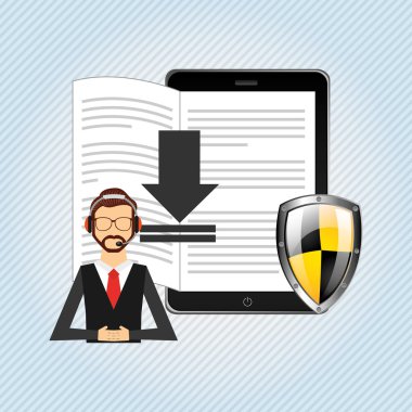 bir elektronik kitap tasarımı kullanan kişi