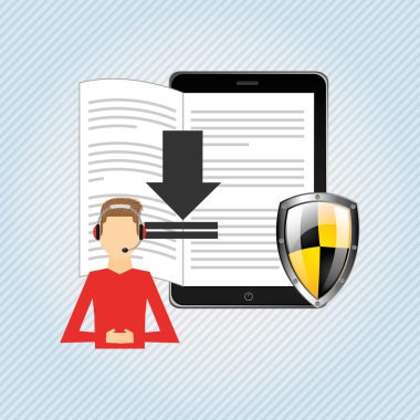 bir elektronik kitap tasarımı kullanan kişi