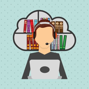 bir elektronik kitap tasarımı kullanan kişi