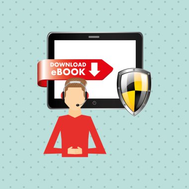 bir elektronik kitap tasarımı kullanan kişi