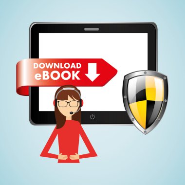 bir elektronik kitap tasarımı kullanan kişi