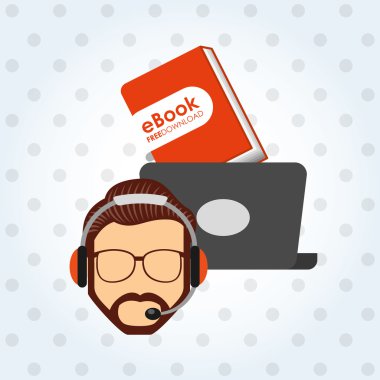 bir elektronik kitap tasarımı kullanan kişi