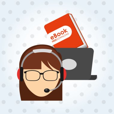 bir elektronik kitap tasarımı kullanan kişi