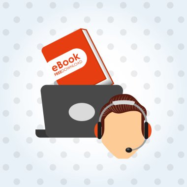 bir elektronik kitap tasarımı kullanan kişi