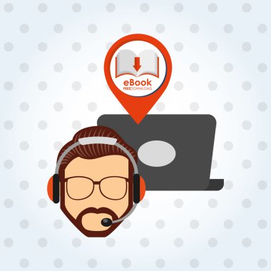 bir elektronik kitap tasarımı kullanan kişi