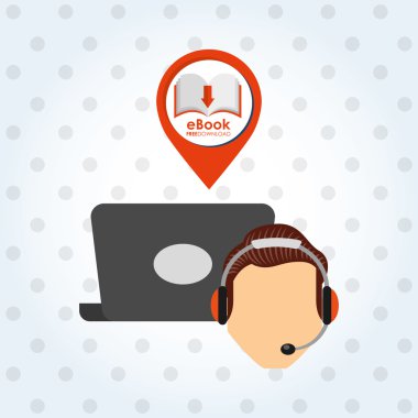 bir elektronik kitap tasarımı kullanan kişi