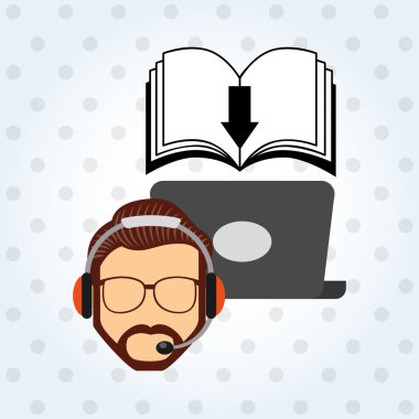 bir elektronik kitap tasarımı kullanan kişi