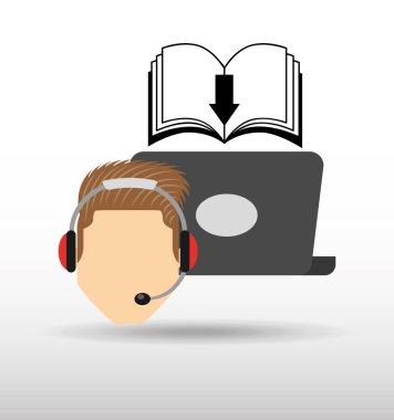 bir elektronik kitap tasarımı kullanan kişi