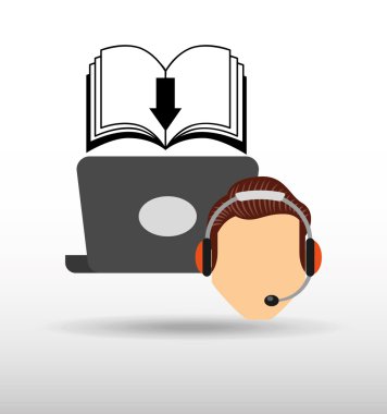 bir elektronik kitap tasarımı kullanan kişi