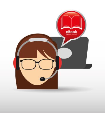 bir elektronik kitap tasarımı kullanan kişi