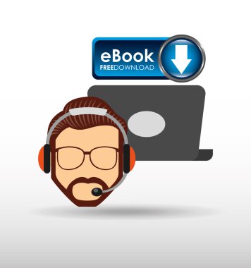 bir elektronik kitap tasarımı kullanan kişi