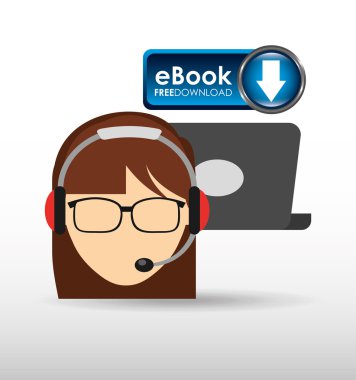 bir elektronik kitap tasarımı kullanan kişi