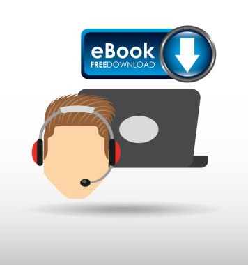 bir elektronik kitap tasarımı kullanan kişi