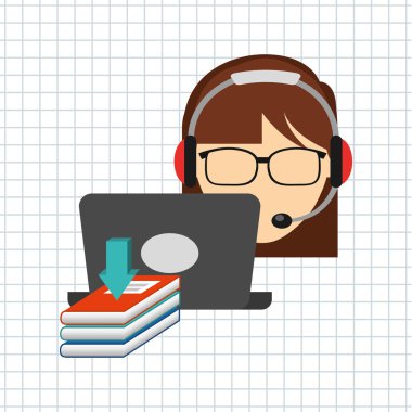 bir elektronik kitap tasarımı kullanan kişi