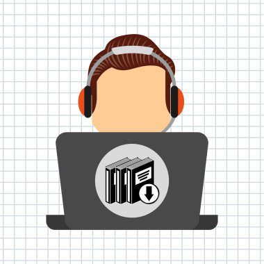 bir elektronik kitap tasarımı kullanan kişi