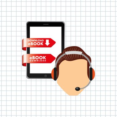 bir elektronik kitap tasarımı kullanan kişi