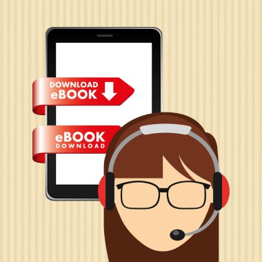 bir elektronik kitap tasarımı kullanan kişi