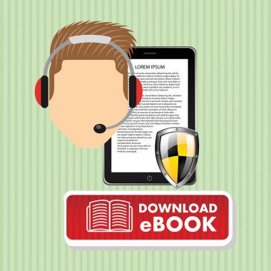 bir elektronik kitap tasarımı kullanan kişi