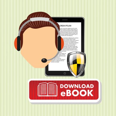 bir elektronik kitap tasarımı kullanan kişi