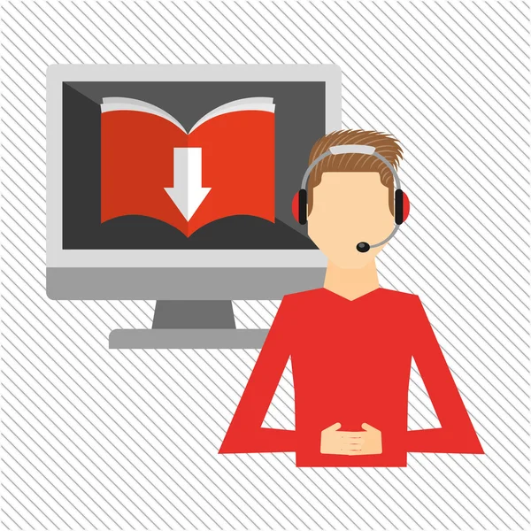 bir elektronik kitap tasarımı kullanan kişi