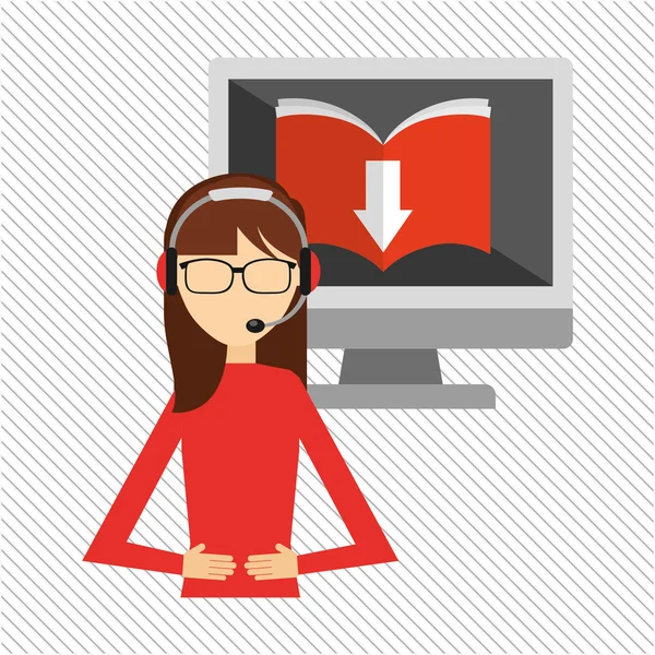 bir elektronik kitap tasarımı kullanan kişi