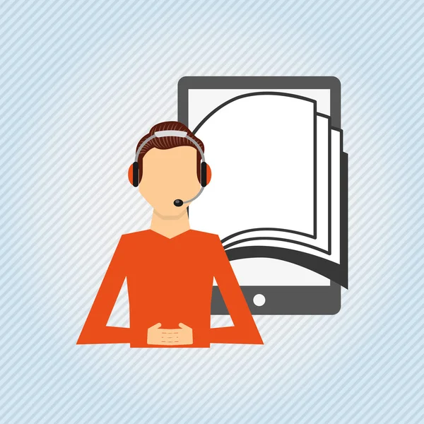 bir elektronik kitap tasarımı kullanan kişi