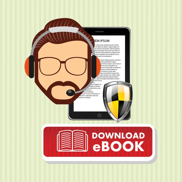 bir elektronik kitap tasarımı kullanan kişi