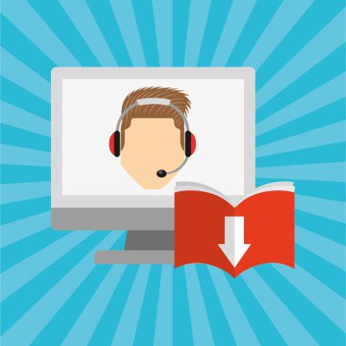 bir elektronik kitap tasarımı kullanan kişi