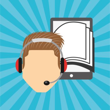 bir elektronik kitap tasarımı kullanan kişi