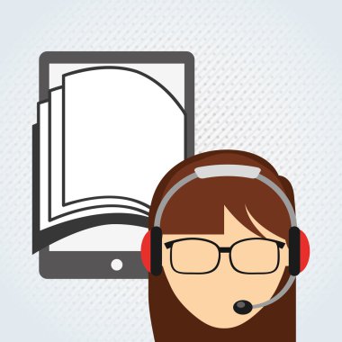 bir elektronik kitap tasarımı kullanan kişi