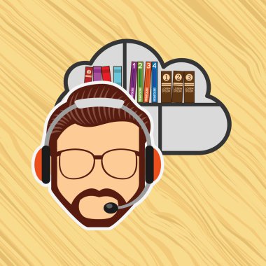 bir elektronik kitap tasarımı kullanan kişi