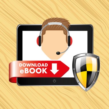 bir elektronik kitap tasarımı kullanan kişi