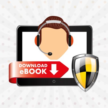 bir elektronik kitap tasarımı kullanan kişi