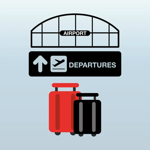 Diseño de terminal de aeropuerto — Vector de stock