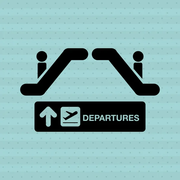 Diseño de terminal de aeropuerto — Vector de stock