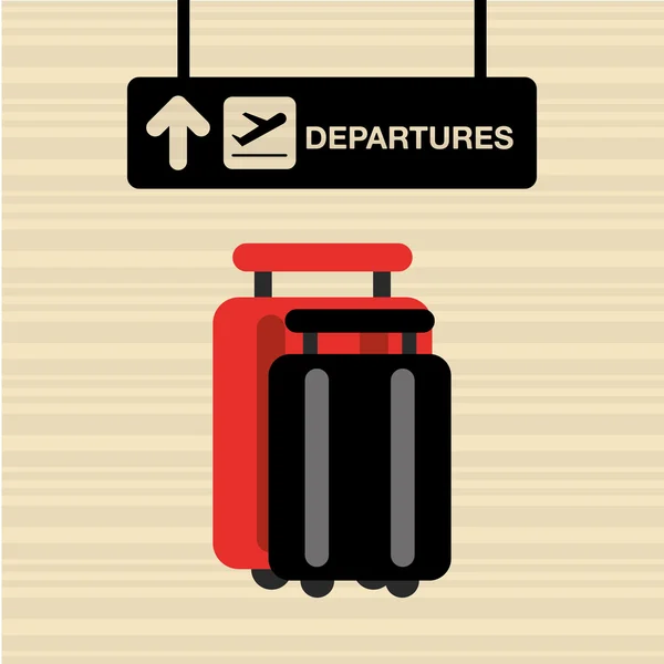 Diseño de terminal de aeropuerto — Vector de stock