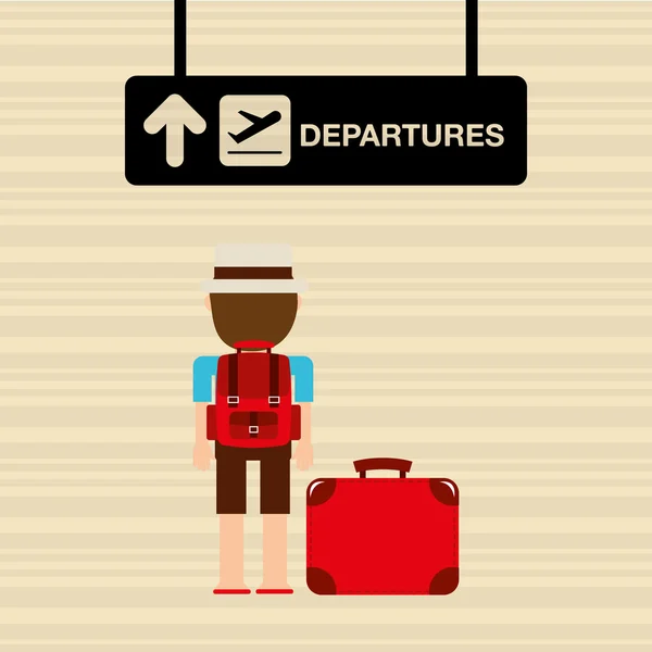 Diseño de terminal de aeropuerto — Vector de stock